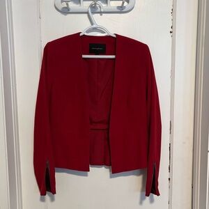 Banana Republic Women’s Size 2 Crimson Red Tailored Open Front Blazer Workwear